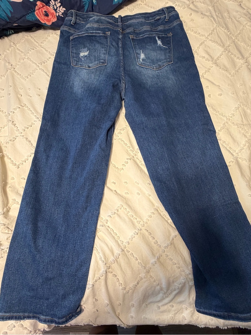 Dark Blue Cropped Risen Brand Jeans